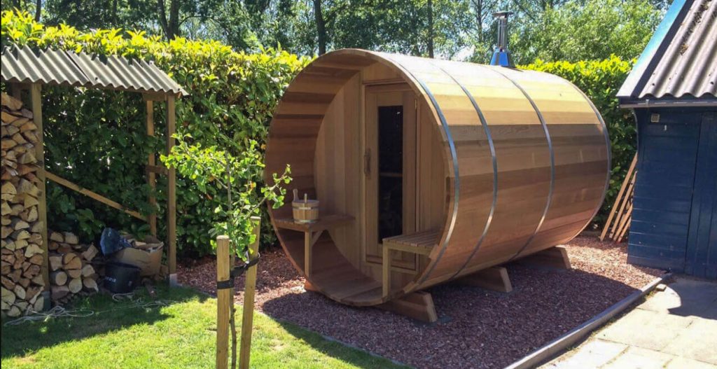 Barrel Sauna Install